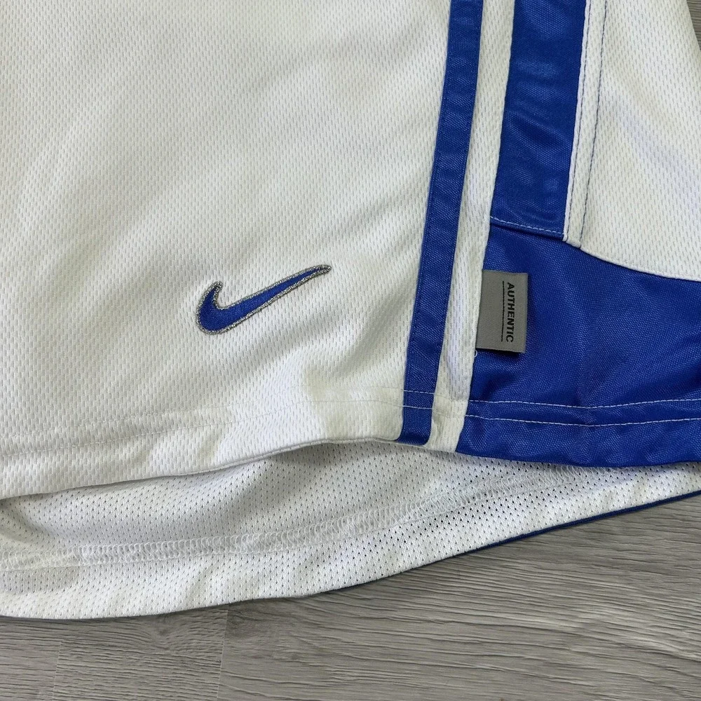 VTG Duke Blue Devils‎ Shorts Mens XL White NCAA Basketball NikeFIT Dry Authentic